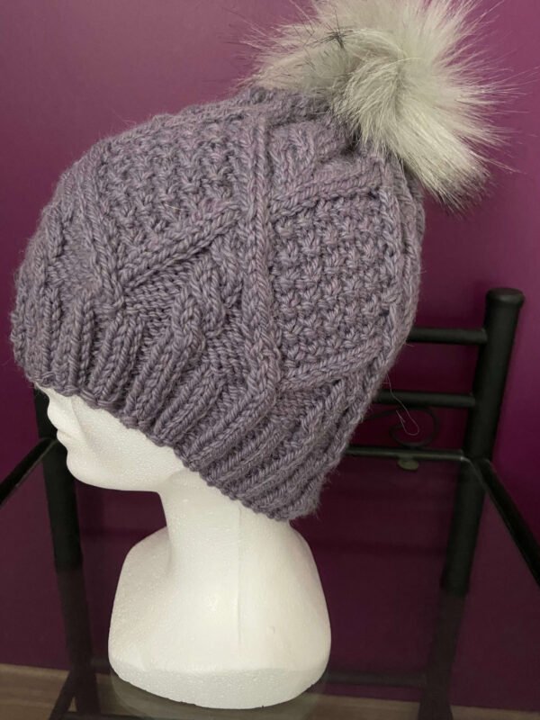 Bonnet Pompon Mauve